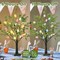 Easter Decorations Easter Tree with Eggs, 2Ft Tabletop Tree with 24 LED Lights, Lighted Artificial Tree Battery/USB Operated Light up Easter Egg Tree for Spring Home Decor (2 Pack)